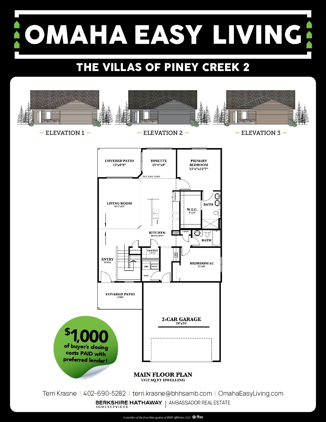 1352 Piney Creek Flyer The Villas of Piney Creek Floor Plans
